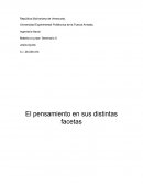 El pensamiento en sus distintas facetas
