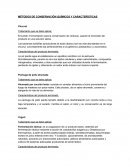 MÉTODOS DE CONSERVACIÓN QUÍMICOS Y CARACTERÍSTICAS