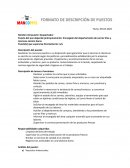 Descripcion de puestos Despachador