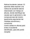 Noticia accidente laboral