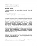 FORO fin de una empresa. Respuesta propia