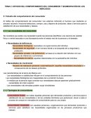 ESTUDIO DEL COMPORTAMIENTO DEL CONSUMIDOR Y SEGMENTACIÓN DE LOS MERCADOS