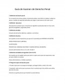 Guía de Examen de Derecho Penal