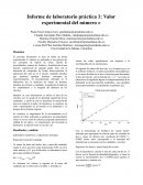 Informe de laboratorio práctica 1: Valor experimental del número π