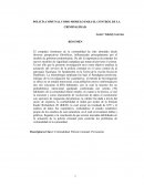 POLICÍA COMUNAL COMO MODELO PARA EL CONTROL DE LA CRIMINALIDAD