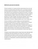 Definición personal de decisión