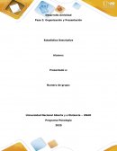 Organización y Presentación . Estadística Descriptiva
