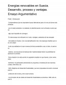 Energías renovables en Suecia. Desarrollo, proceso y ventajas