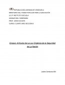 Artículos de La Ley Orgánica de la Seguridad de La Nación