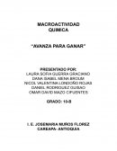 MACROACTIVIDAD QUIMICA “AVANZA PARA GANAR”