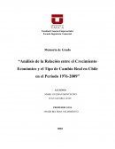 Análisis de la Relación entre el Crecimiento Económico y el Tipo de Cambio Real en Chile en el Período 1976-2009