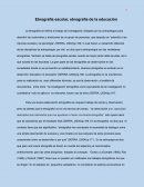 Etnografía escolar, etnografía de la educación