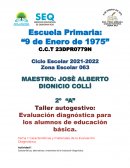 Características, alternativas y materiales de la Evaluación Diagnóstica