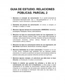 GUIA DE ESTUDIO. RELACIONES PÚBLICAS