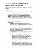 Registro contable de las operaciones comerciales