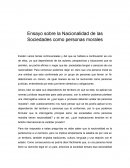 Ensayo sobre la Nacionalidad de las Sociedades como personas morales