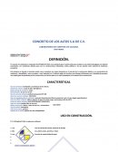 CONCRETO DE LOS ALTOS S.A DE C.V. LABORATORIO DE CONTROL DE CALIDAD