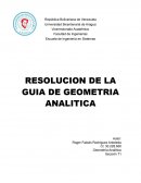 Resolucion de la guia de geometria analitica