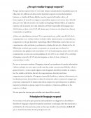 ¿Por qué estudiar lenguaje corporal?