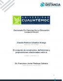 El conjunto de constructos, definiciones y proposiciones relacionadas entre sí