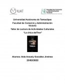 Taller de Lectura de Actividades Culturales “La chica delTren”