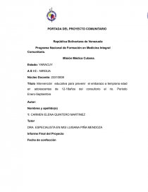 Programa Nacional de Formación en Medicina Integral Comunitaria. Página 1