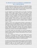 EL HOLOCAUSTO AUSCHWITZ. PATRIMONIO DE LA HUMANIDAD