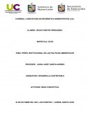 PERFIL INSTITUCIONAL DE LAS POLÍTICAS AMBIENTALES