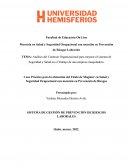 Análisis del Contexto Organizacional para mejorar el sistema de Seguridad y Salud en el Trabajo de una empresa maquiladora