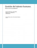 Gestión del talento humano. Plan de carrera profesional