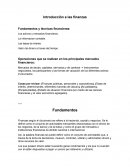 Introducción a las finanzas Fundamentos y técnicas financieras:
