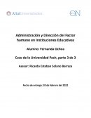 Administración y Dirección del Factor humano en Instituciones Educativas