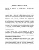 Acerca de Malaga, la Concepcion y San Jose de Miranda