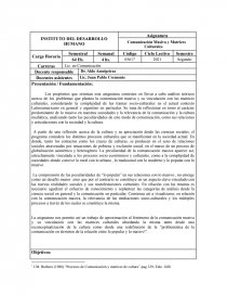 Comunicación Masiva y Matrices Culturales. Página 1