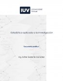 ESTADISTICA APLICADA A LA INVESTIGACION