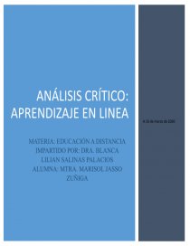 Aprendizaje en linea. Página 1