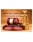 Hecho, acto y sujetos de derecho