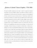 ¿Reino o Colonia? Nueva España, 1750-1804