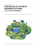 Situación actual de los planes de ordenamiento en Colombia