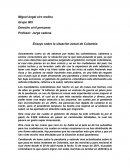 Ensayo sobre la situación actual de Colombia