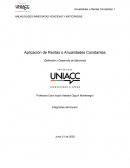 Aplicación de Rentas o Anualidades Constantes (Definición y Desarrollo de Ejercicios)