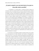 ¿Se puede competir en un mercado dentro de un país en desarrollo siendo sostenible?
