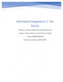 Actividad Integradora Ser social