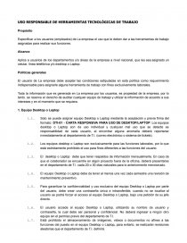 USO RESPONSABLE DE HERRAMIENTAS TECNOLÓGICAS DE TRABAJO. Página 1