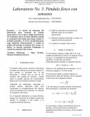 Laboratorio No. 5. Péndulo físico con sensores