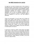 MI NIÑEZ BASADA EN JUEGO