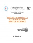PRINCIPIOS BÁSICOS DE LA PSICOLOGÍA DESDE EL ENFOQUE FILOSÓFICO
