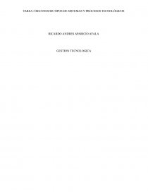RECONOCER TIPOS DE SISTEMAS Y PROCESOS TECNOLÓGICOS. Página 1