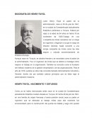 BIOGRAFÍA DE HENRY FAYOL