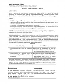 ATAQUE AL SISTEMA ELÉCTRICO NACIONAL. Página 1